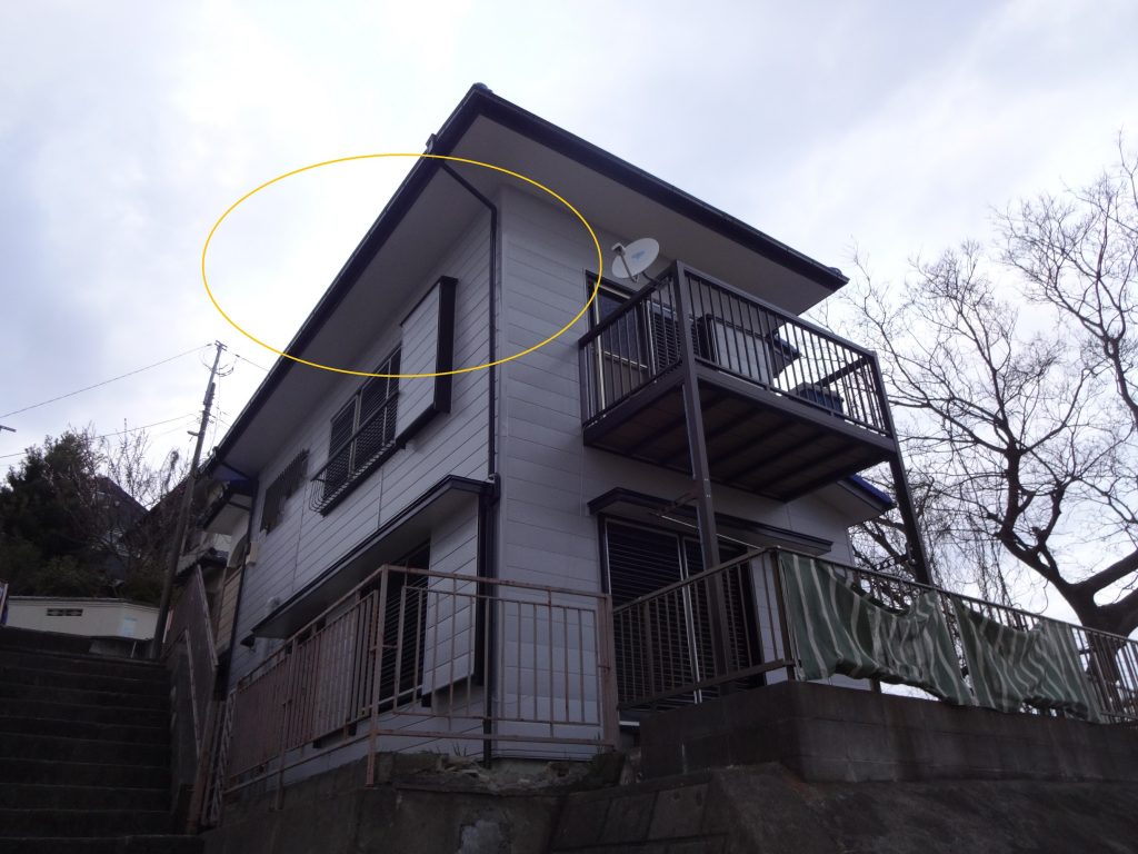 横浜市南区で軒天の張替え工事を行いました