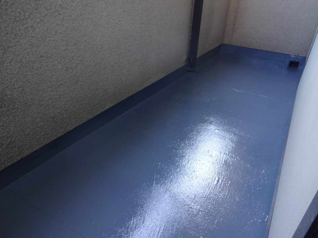 川崎市中原区でバルコニー防水工事を行いました