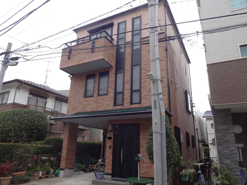 川崎市中原区にて外壁塗装工事を行いました