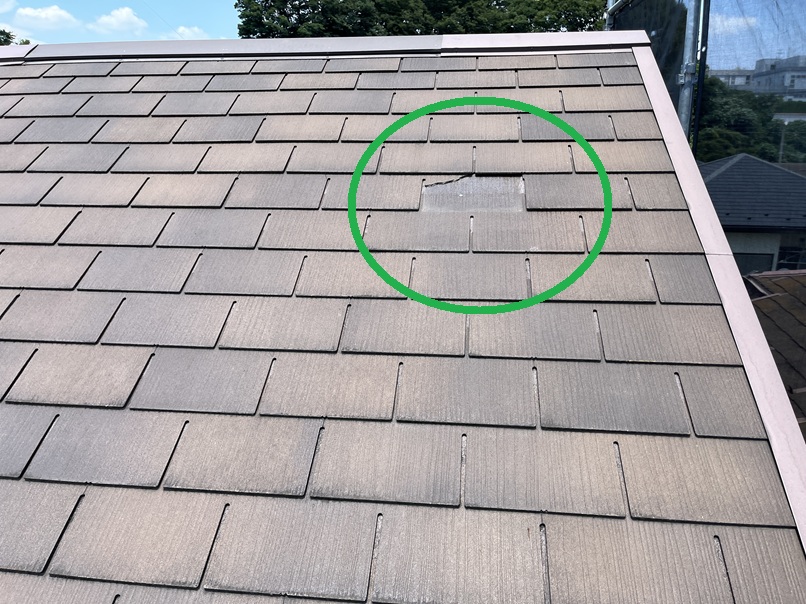 屋根材の剥がれ
